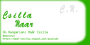 csilla maar business card