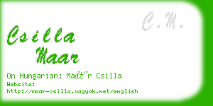 csilla maar business card